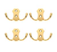 BESPORTBLE 4 pièces Patère Murale Alliage de Zinc Crochet Double Accroche Multifonction pour Vêtements Chapeaux et Sacs Design Scandinave Élégant pour Salle de Bain et Chambre