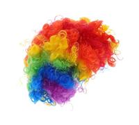BESPORTBLE 4 Pièces Perruque Afro Clown Colorée Bou pour Fête Disco Carnaval Halloween Déguisement