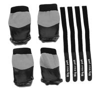 BESPORTBLE 4 Pièces Pet Paw Protector Booties for Cats and Dogs Anti-Scratch Soft Knit Shoes with Warm Sole Easy to Wear for Medication Grooming Bathing and Nail Trimming