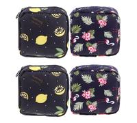 BESPORTBLE 4 Pièces Pochette de Rangement pour Serviettes Hygiéniques en | Fermeture Zippée, Format Pratique pour Déplacements et Sorties, Rangement des Cartes de Crédit