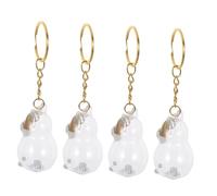 BESPORTBLE 4 pièces Porte Clé Commémoratif pour Animaux de Compagnie Boîte Transparente pour Rangement de Poils Souvenir Sentimental pour Propriétaires de Chiens et