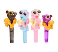 BESPORTBLE 4 Pièces Porte Sucette Robot Dinosaure Garçon Fille Portable à Bouton Pop Up Étui Bonbons pour Fête et Cadeau