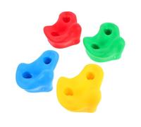 BESPORTBLE 4 Pièces Prises Escalade Colorées pour Garçon Fille Plastique Durable avec Fixations Accessoires pour Mur Escalade Intérieur Extérieur Développe Compétences Motrices et Favorise