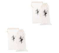 BESPORTBLE 4 pièces Sac à Chaussures de Danse Satin avec Cordon Sac de Rangement pour de Ballet Souples de Transport Portable pour Danseuses