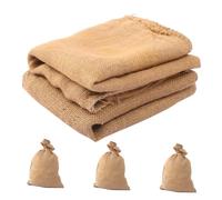 BESPORTBLE 4 pièces Sacs Toile de Jute Traditionnels Robustes pour Stockage Agricole Transport de Pommes de Terre et Protection Inondation Réutilisables et Résistants