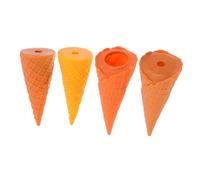 BESPORTBLE 4 pièces Set de Cornets de Glace Artificiels Miniatures PVC Accessoires Réalistes pour Photographie et Jeu Garçon Fille Modèles de pour Vitrine