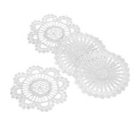 BESPORTBLE 4 Pièces Set de sous Verres Dentelle Blanche pour Maison de Poupée Accessoires Miniatures Élégants pour Décorer la Table de Cuisine et Créer Une Ambiance Romantique