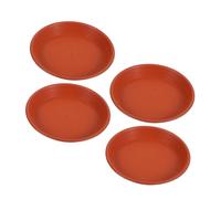 BESPORTBLE 4 pièces Soucoupes Rondes Plastique Épaisses pour Pots de Fleurs Récupérateur Eau pour Plantes Intérieur et Extérieur Diamètre Intérieur Couleur Terre Cuite