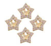 BESPORTBLE 4 Pièces Star Tooth Grill Doré Brillant Étoile Creuse Bijoux Dentaires Unisexe Accessoire Hip Hop Party