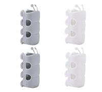 BESPORTBLE 4 Pièces Support de Douchette à Ventouse en Silicone Blanc Forte Adsorption, Installation sans Perçage, pour Salle de Bain et Pommeau de Portable