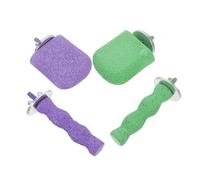 BESPORTBLE 4 Pièces Support de Perchoir pour Oiseaux de Meulage des Griffes Antidérapant pour Perroquets Perruches Petits Oiseaux Plateforme Stable et Confortable pour Cage