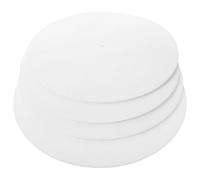 BESPORTBLE 4 Pièces Tapis de Tourne Disque Feutre Blanc Lot de Tapis Antivibrations pour Lecteurs de Disques Vinyles Accessoires Antistatiques pour la Qualité Audio