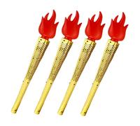 BESPORTBLE 4 pièces Torche Factice Abs Légère pour Fêtes Décorations Sportives et Animations avec Effet Flamme Artificielle LED