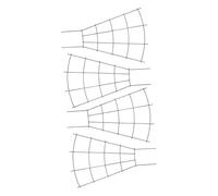 BESPORTBLE 4 pièces Trellis Plantes Grimpantes Métal Support Ajustable pour Fleurs et Plantes Pot Rack Robuste pour Jardin Balcon et Terrasse Facile à Monter