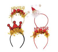 BESPORTBLE 4 Pièces Year Headband Set Flexible Lightweight Glitter Hairbands For Women Men Festive Party Accessories And Photo Props For Year S Eve Celebration