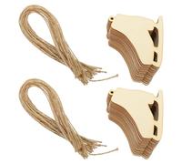 BESPORTBLE 40 Ensembles Lot de Sets de Pendentifs Bois à Suspendre de Patins à Glace pour Noël, Décoration à Fabriquer, Matériau Bois Beige, pour Festival et Activités Garçon et Filles