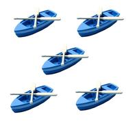 BESPORTBLE 40 Ensembles Miniature Canoe Models with Paddles Creative Micro Landscape Ornaments for Play House Toy and Home Garden Decor