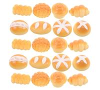 BESPORTBLE 40 Pièces Mini Bread Figurines for DIY Crafts Realistic Artificial Bread Props with Color Stability Compact for Dollhouse and Micro Landscape Decoration