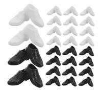 BESPORTBLE 40 Pièces Miniature Doll Shoes Set Elegant Prince Style Plastic Mini Shoes for Male Dolls for Tiny House Decoration and Costume Collection