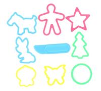 BESPORTBLE 45 pièces Moules à Biscuits pour Garçon Fille Kit de Outils de Pâtisserie DIY Accessoires Créatifs de Plasticine pour Garçons et Filles