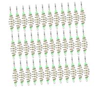 BESPORTBLE 45 Pièces Olive Shape Spring Fishing Bait Cage with Luminous Beads Metal Trap for Carp and Coarse Fishing Bait Cage Accessories