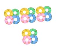 BESPORTBLE 48 Pièces Mini Swim Rings Décoratifs pour Maison Miniature Accessoires de Piscine Mini Anneaux Gonflables Miniatures pour Ornements de Maison Poupée Surface Lisse