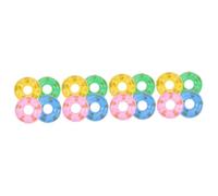 BESPORTBLE 48 Pièces Mini Swim Rings for Miniature House Decoration Safe Material Inflatable Pool Rings Lightweight Photo Props and Plaything Accessories for Couleur