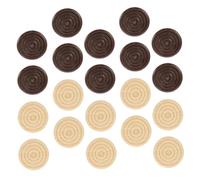 BESPORTBLE 48 Pièces Pièces en Bois pour Jeu de Dames et Échecs Accessoires pour Jeux de Société Bords Arrondis et Surface Lisse pour Familles et Convives