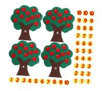 BESPORTBLE 4ensembles Jouets Feutre Arbre à Pommes Non Tissés pour Aire Montessori Math Maternelle Jouet Cognitif Appariement Éducatif Artisanat