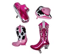 BESPORTBLE 4pièces Ballons De Cow-boy Aluminium Pour Cow-girl Chapeau De Cowboy Décorations De Fête Western Décorations Anniversaire Pour Cow-girl Western