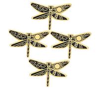 BESPORTBLE 4pièces Broche Libellule Alliage Épinglette Décorative Badge Libellule Créative Pour Vêtements Robes Sacs