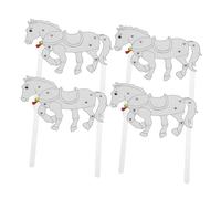 BESPORTBLE 4pièces Cheval Marionnette Ombre Figurine Cheval Ombre Marionnette DIY Bricolage Ombre Cheval Jouet Traditionnel Chinois Chinois Accessoire Ombre Cheval Forme