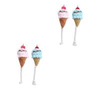 BESPORTBLE 4pièces Jouets Peluche Design Glace pour Chiens Jouets Grinçants Bleu Rose
