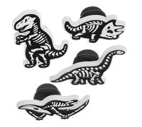 BESPORTBLE 4pièces Lot De Broches Squelette Dinosaure Alliage Forme Crâne Broche Dinosaure Corsage Squelette Épingles Revers