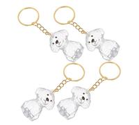 BESPORTBLE 4pièces Porte-clés Poils De Chat Souvenir Commémoratif Ornement avec Capsule Transparente Et Portable pour Propriétaires Animaux