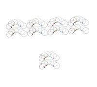 BESPORTBLE 5 Ensembles Anneaux Clés Fil Métallique Colorés Porte Clés Diy Multi Avec Verrou À Vis Accessoires Pour Outils Et 30 Pièces * 5