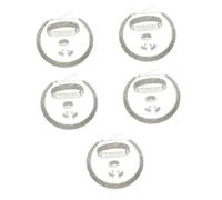 BESPORTBLE 5 Ensembles boucles d'oreilles Ensemble de mariée Mariage collier bijoux en or pour femmes Petite amie rond charmes de bijoux Anneau de doigt bijoux femme alliage Silver