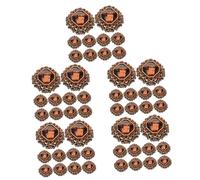 BESPORTBLE 5 Ensembles Boutons En Métal Couture Attache Coudre Des Boutons-pression Pour Les Vêtements Boucler Embellir Fixation Fermoir De Cape Alliage De Zinc Brun 10 Pièces * 5