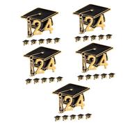 BESPORTBLE 5 Ensembles Broche Chapeau De Docteur Merci Broche En Émail Broche De Graduation Diplôme 2024 Décor De Diplômé Étudiant Mignon Balises Noir Alliage 6 Pièces * 5