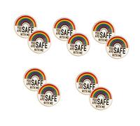 BESPORTBLE 5 Ensembles Broches Émail Arc Épingles De Fierté Colorées Motif Accessoires De Vêtements You Are Safe With Me 2 Pièces * 5