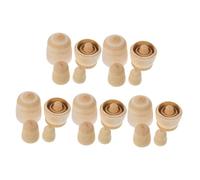 BESPORTBLE 5 Ensembles Kit DIY Poupées Gigognes Russes Bois Non Peintes Couches Ensemble de Empilables pour Peinture Activité et Décoration Maison