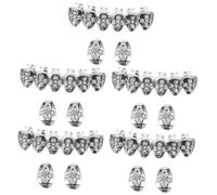 BESPORTBLE 5 Ensembles Orcers en or diamant oral pour grilles de bouche gril à dents de style hip-hop grille de dents en strass grilles plaquées or cuivre Silver