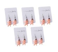 BESPORTBLE 5 Paires Boucles Oreilles Pendantes Résine pour Modèles Colorés pour Style Original Couleurs Aléatoires Couleur Aléatoire