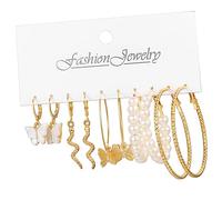 BESPORTBLE 5 Paires Boucles Oreilles pour Créoles Boucles Oreilles et Serpent Perles Accessoires de Mode Élégants et Uniques