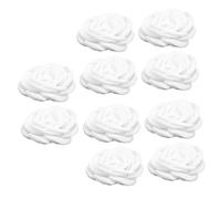 BESPORTBLE 5 Paires Fleurs En Tissu Pour Applique Déguisement Enfant Clips De Décoration De Chaussures Décoration De Chaussures De Fleurs Boucles De Chaussures Décoratives Blanche Chiffon
