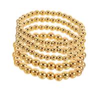 BESPORTBLE 5 pièces Boho Jewelry Bracelet Set For Women Alloy Chain With Simulated Beads Versatile Casual And Party Accessory Stylish For