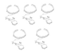 BESPORTBLE 5 Pièces Bracelet De Style Ancien Mignon Doigt Manchette Anneaux De Chaîne Bracelets Pour Petits Poignets Bracelets De Femme Bracelet Anneau Alliage