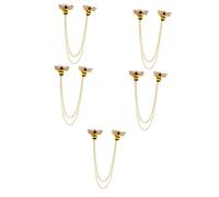 BESPORTBLE 5 Pièces broche broche épingle à nourrice collier chaîne bijoux d'abeille accessoires de costume pour hommes chaînes de col pour chemises bijoux de bal abeille alliage