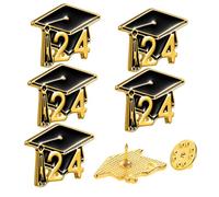 BESPORTBLE 5 Pièces Broche Chapeau De Docteur Épinglette De Diplôme Collège Diplômé Badges Broches Pour L'obtention Du Diplôme Épingle Pour Chapeaux Junior Alliage De Zinc