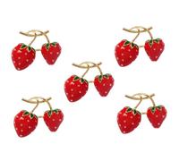 BESPORTBLE 5 Pièces Broche de fraise chèche écharpe om charm décoration de robe épingle à chapeau broche broche bijoux épinglette épingle à nourrice revers à revers broche décorative alliage